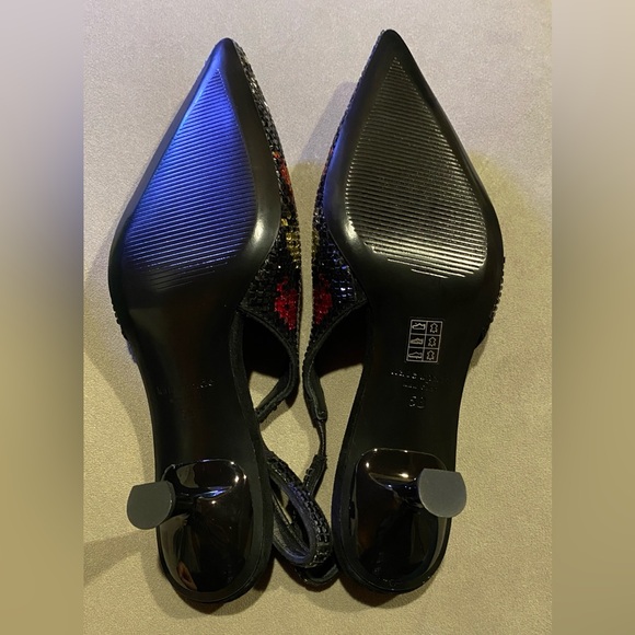 Kate Spade Multicolor Sequin Slingback Heels Size 5 - Picture 7 of 15